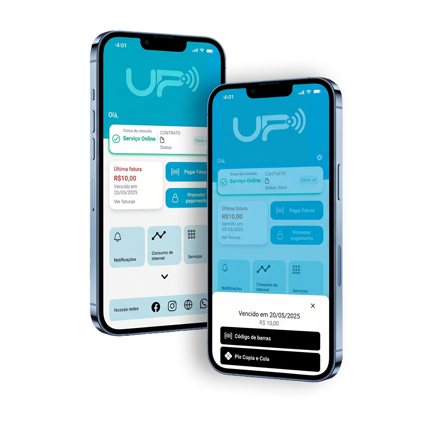 App Up Telecom no celular
